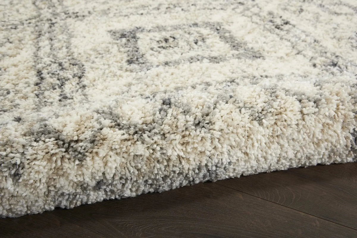 Oslo Shag OSL02 Ivory/Grey Rug