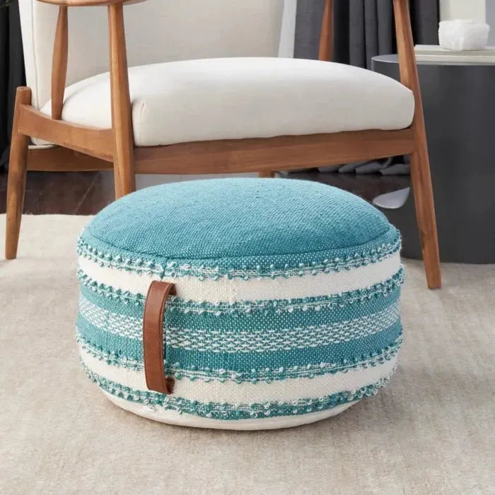 Outdoor Pillow VJ088 Turquoise Pouf