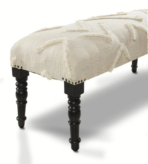 Overtufted Cream LR99018 Indoor Bench