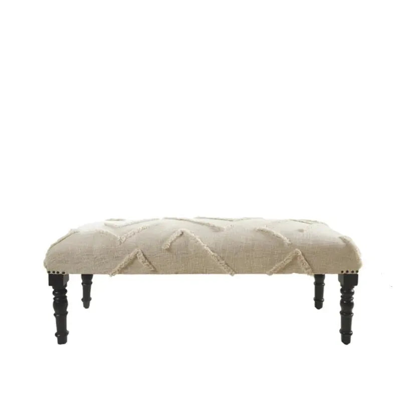 Overtufted Cream LR99018 Indoor Bench