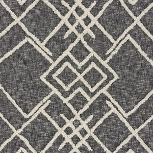 Overtufted Geometric Black and White LR80166 Throw Blanket