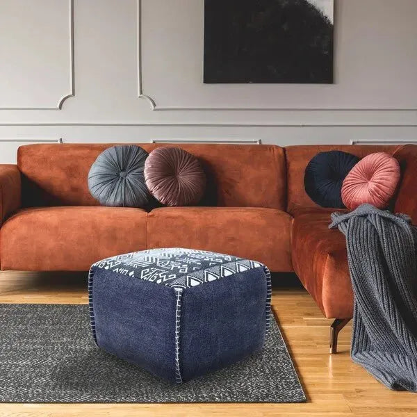 Pacifica 34042BLU Blue Pouf