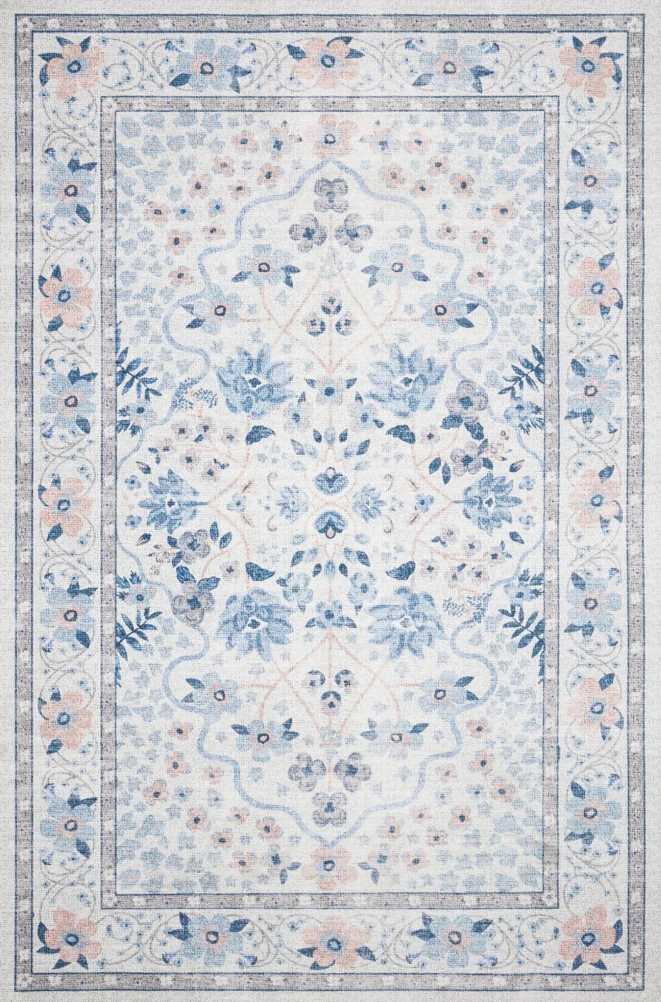 Palais by Rifle Paper Co PAL-02 Snow/Sky Rug