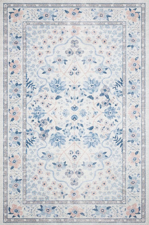 Palais by Rifle Paper Co PAL-02 Snow/Sky Rug