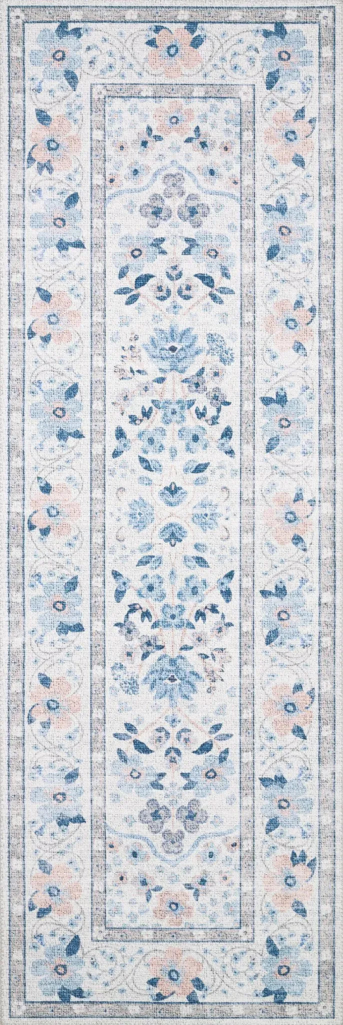 Palais by Rifle Paper Co PAL-02 Snow/Sky Rug