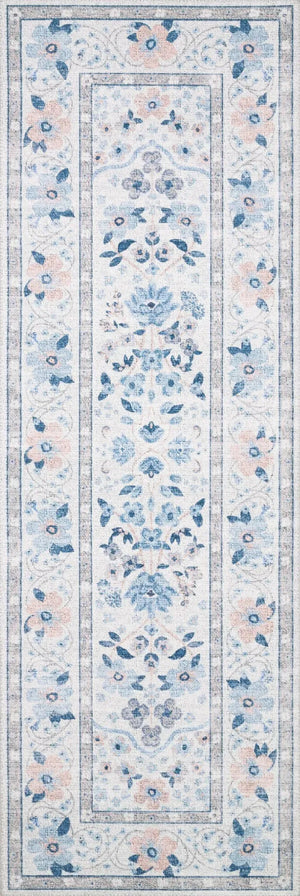 Palais by Rifle Paper Co PAL-02 Snow/Sky Rug