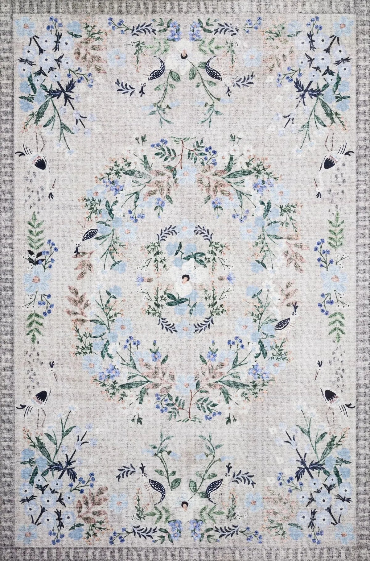 Palais by Rifle Paper Co PAL-03 Stone/Grey Rug