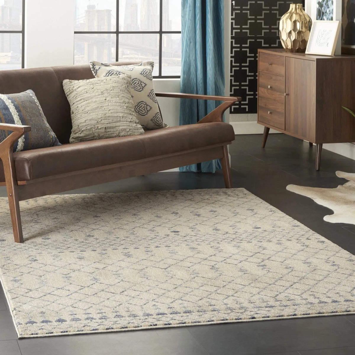 Palermo PMR03 Beige Blue Rug