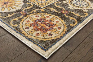 Pandora 4929X Ivory Brown Rug