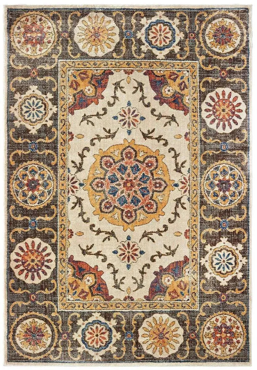 Pandora 4929X Ivory Brown Rug
