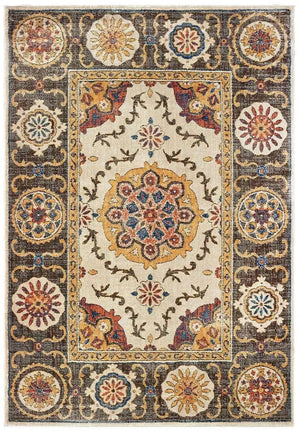 Pandora 4929X Ivory Brown Rug