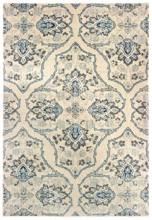 Pandora 5502W Ivory Blue Rug