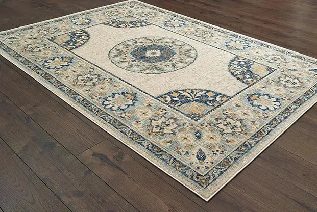 Pandora 8027W Ivory Blue Rug
