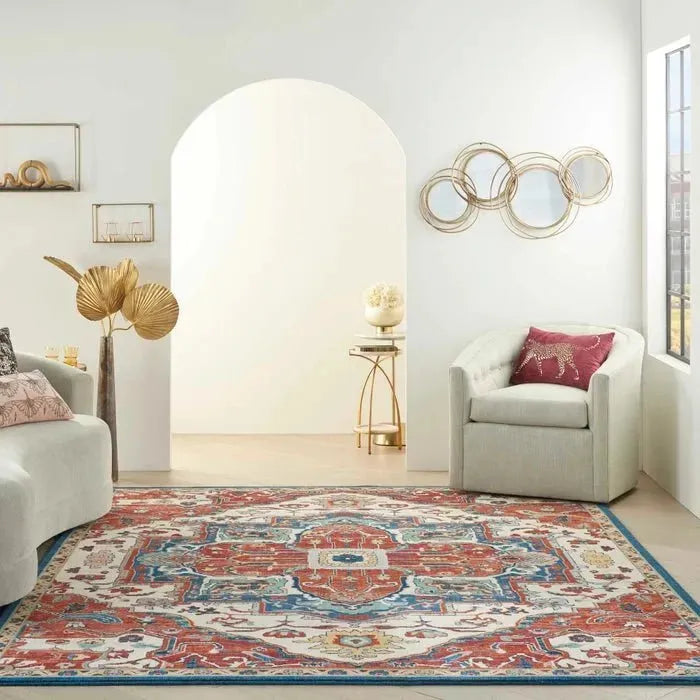 Parisa PSA01 Brick/Ivory Rug