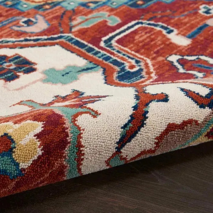 Parisa PSA01 Brick/Ivory Rug