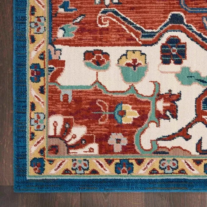 Parisa PSA01 Brick/Ivory Rug