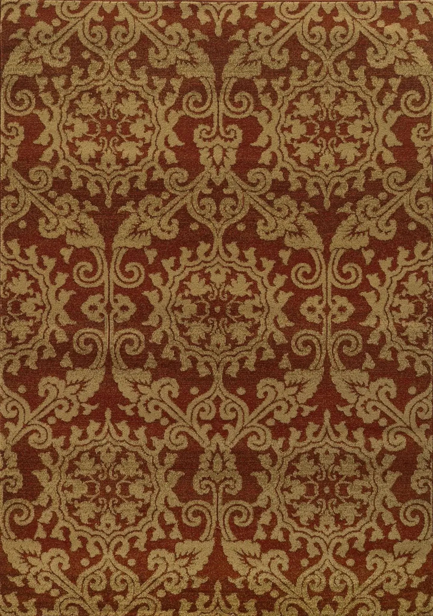 Parker 5840B Rust / Beige Rug