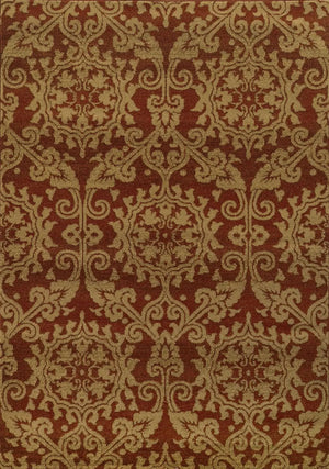 Parker 5840B Rust / Beige Rug