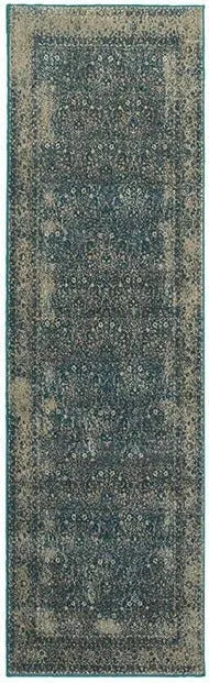 Pasha 1337b Navy/ Grey Rug