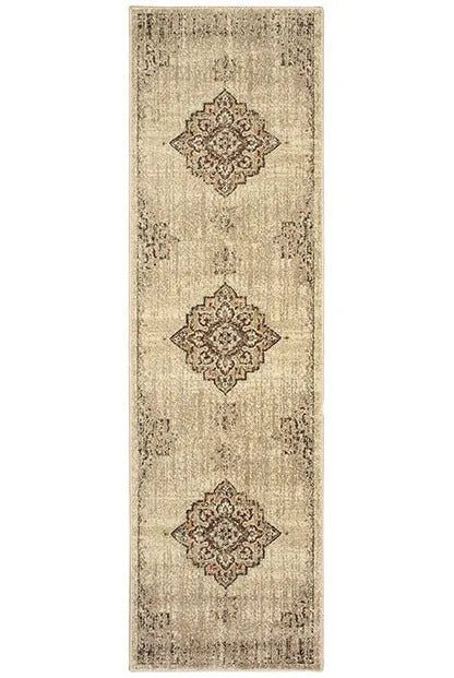 Pasha 72j Ivory/ Brown Rug