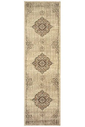 Pasha 72J Ivory/ Brown Rug