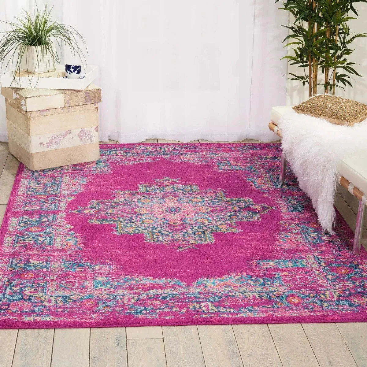 Passion Psn03 Fuchsia Rug