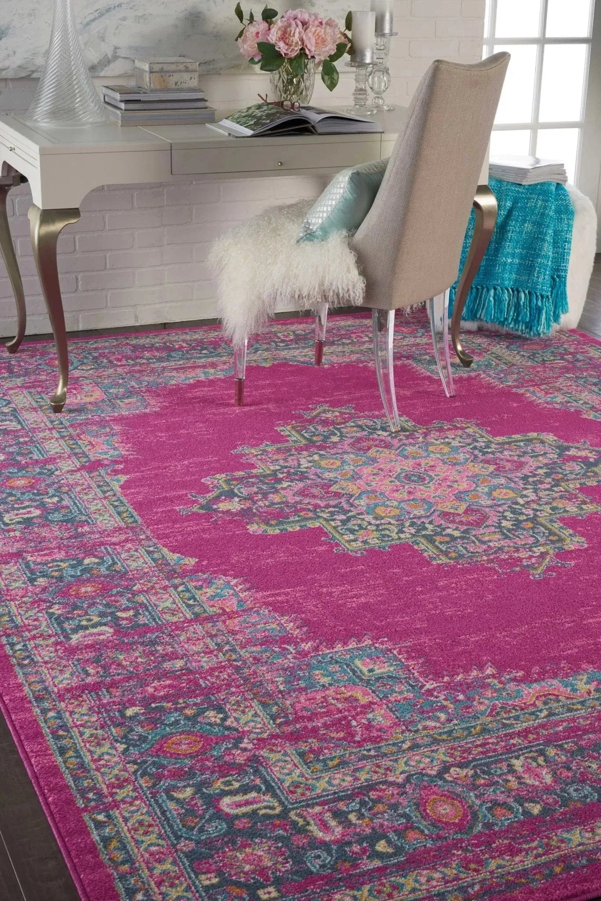 Passion Psn03 Fuchsia Rug