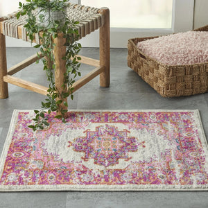 Passion Psn03 Ivory Fuchsia Rug