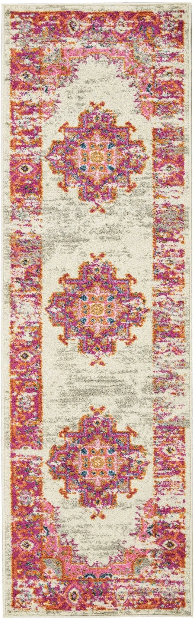 Passion Psn03 Ivory Fuchsia Rug
