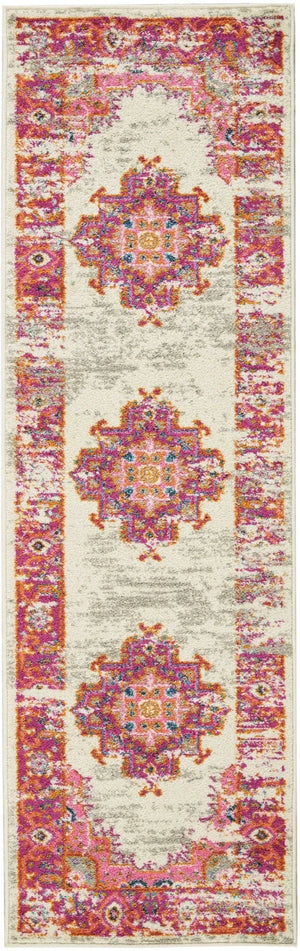 Passion Psn03 Ivory Fuchsia Rug