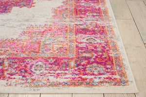 Passion Psn03 Ivory Fuchsia Rug
