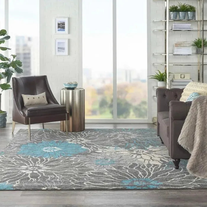 Passion PSN17 Charcoal/Blue Rug