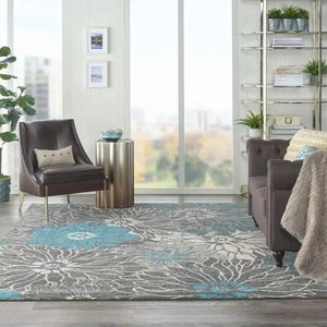 Passion PSN17 Charcoal/Blue Rug