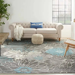Passion PSN17 Charcoal/Blue Rug