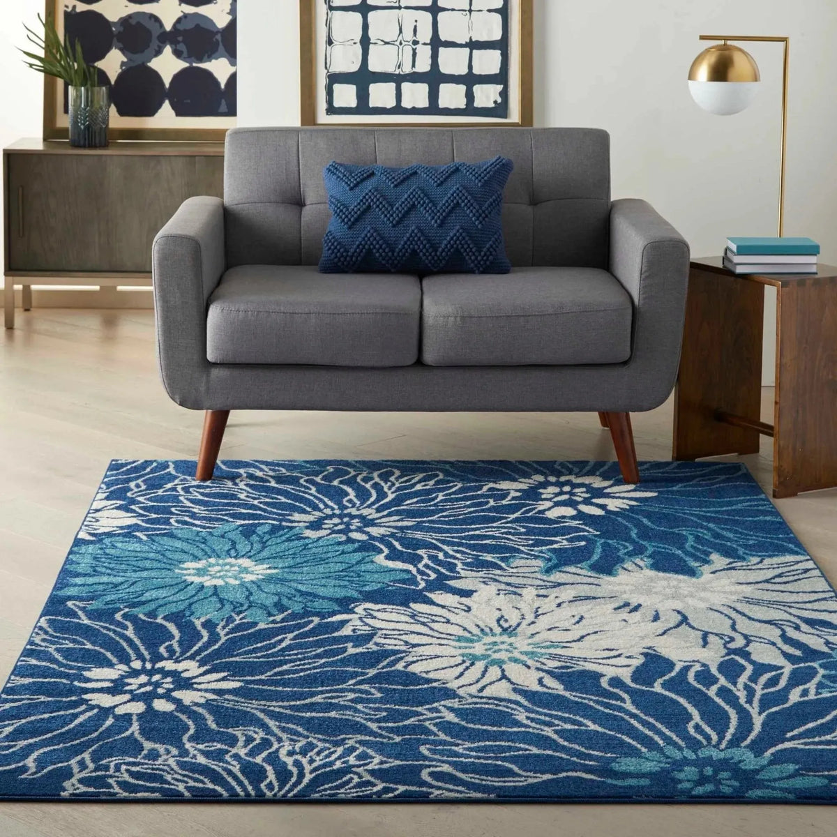 Passion Psn17 Navy Ivory Rug