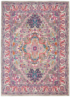 Passion Psn20 Light Grey Pink Rug