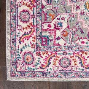 Passion Psn20 Light Grey Pink Rug