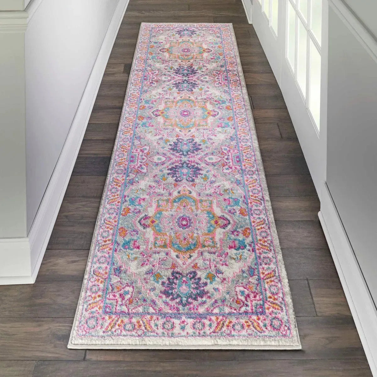 Passion Psn20 Light Grey Pink Rug