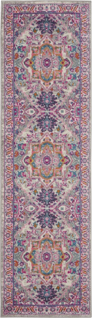 Passion Psn20 Light Grey Pink Rug