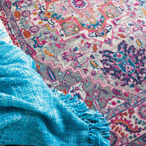 Passion Psn20 Light Grey Pink Rug