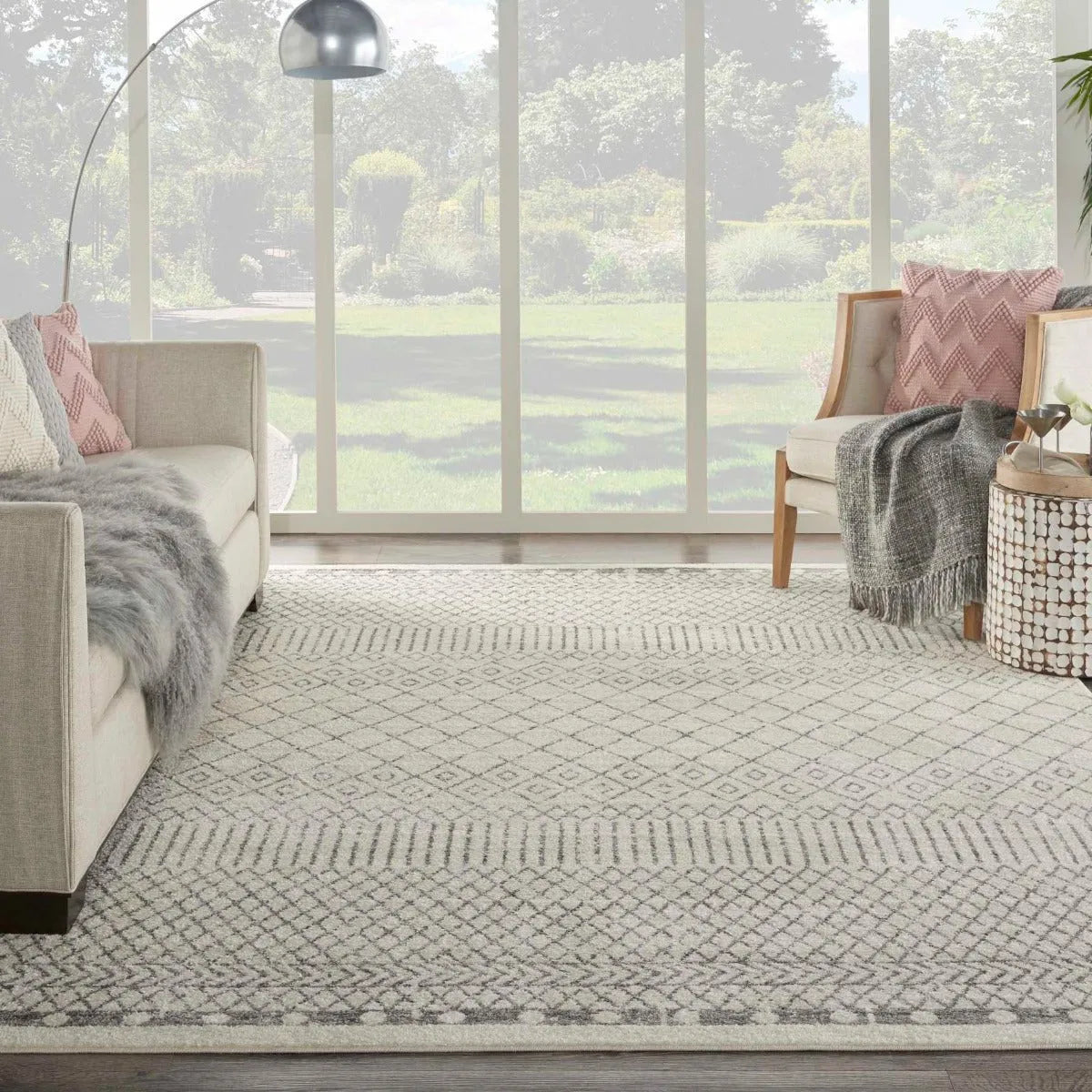 Passion Psn42 Ivory Grey Rug