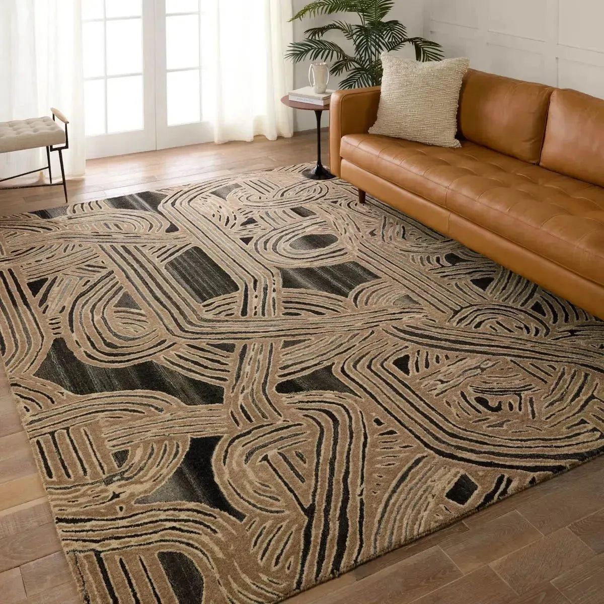 Pathways PVH13 Black/Grey Rug