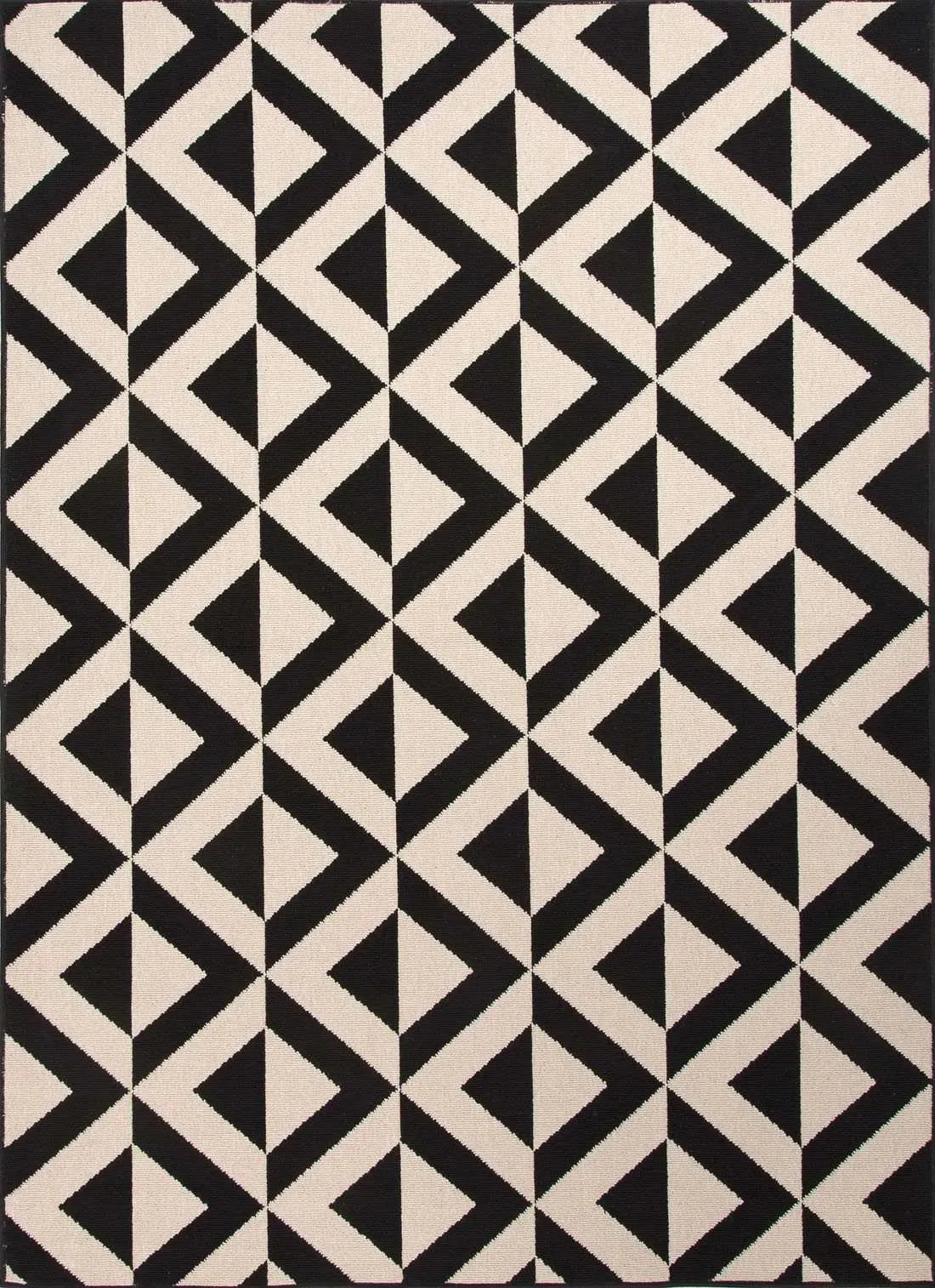 Patio PAO03 Marquise Black / Ivory Rug