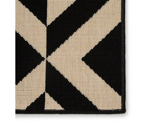 Patio PAO03 Marquise Black / Ivory Rug