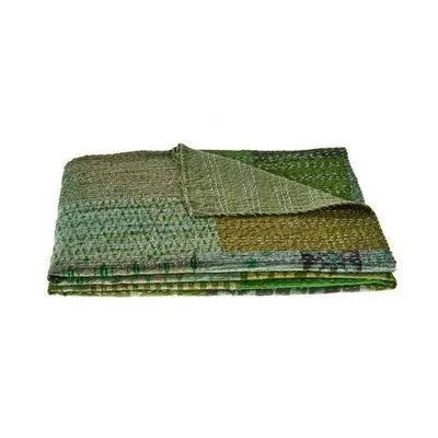 Peacock Kantha LR80156 Throw Blanket