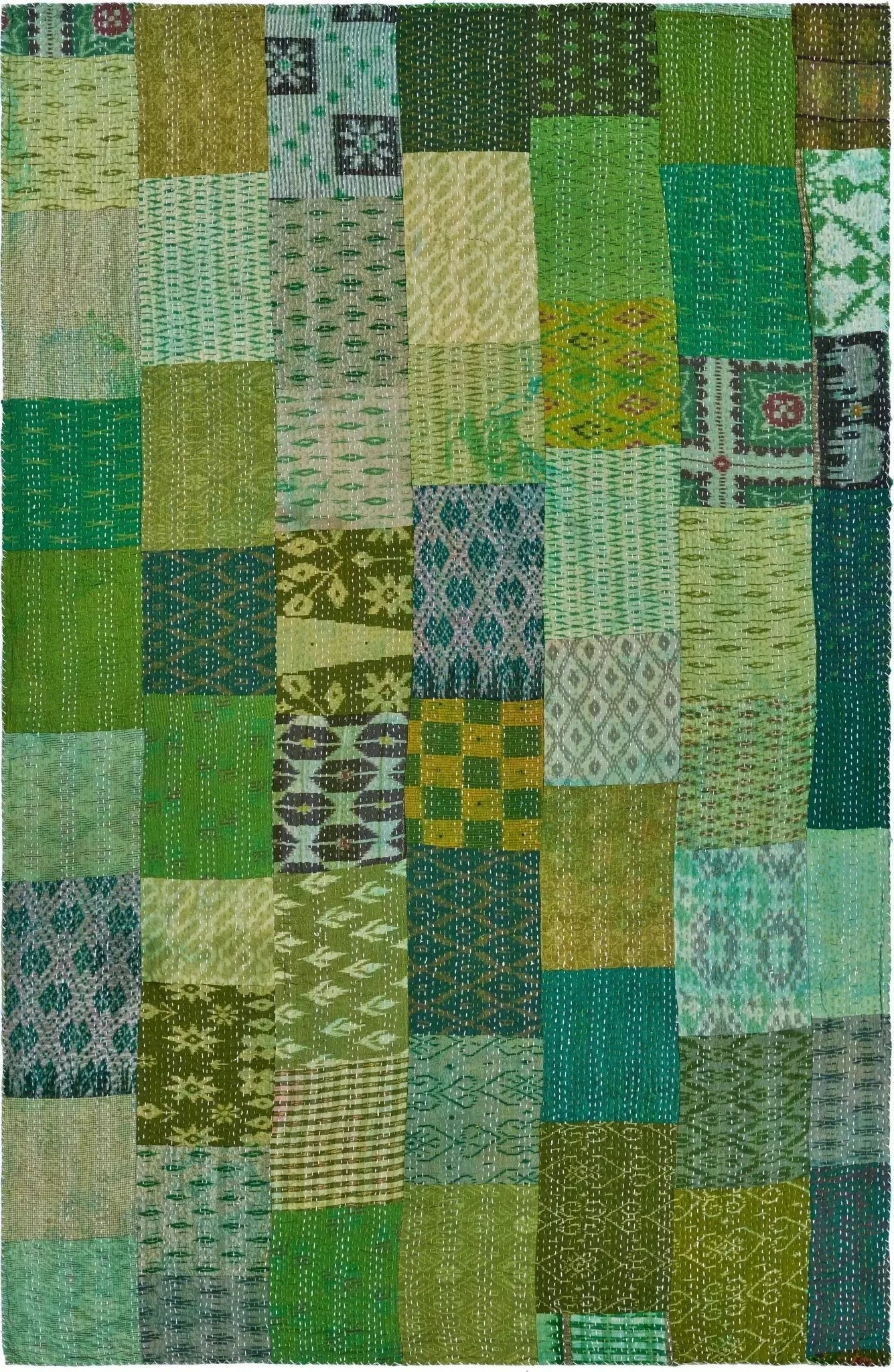 Peacock Kantha LR80156 Throw Blanket