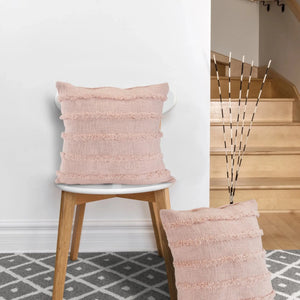Pearl Blush Overtufted Solid LR07515 Throw Pillow