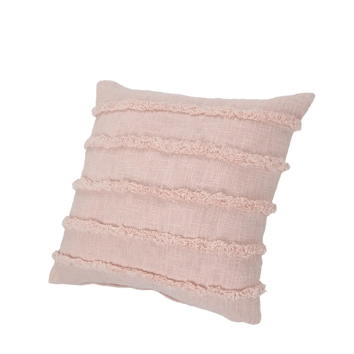 Pearl Blush Overtufted Solid LR07515 Throw Pillow