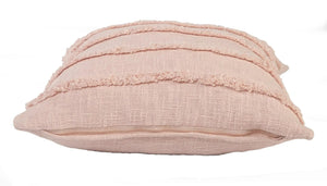 Pearl Blush Overtufted Solid LR07515 Throw Pillow