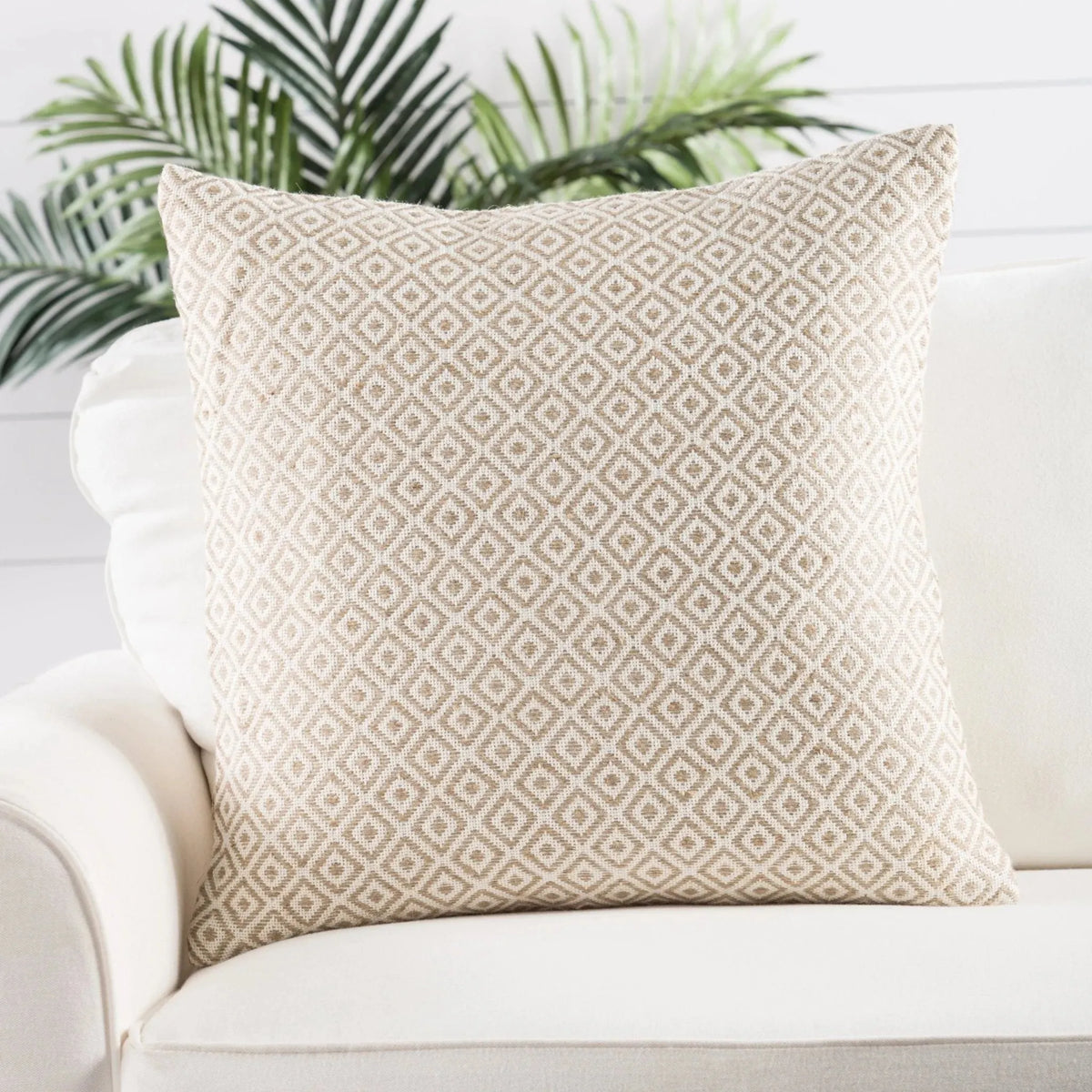 Peykan Pey06 Estes White/Beige Pillow